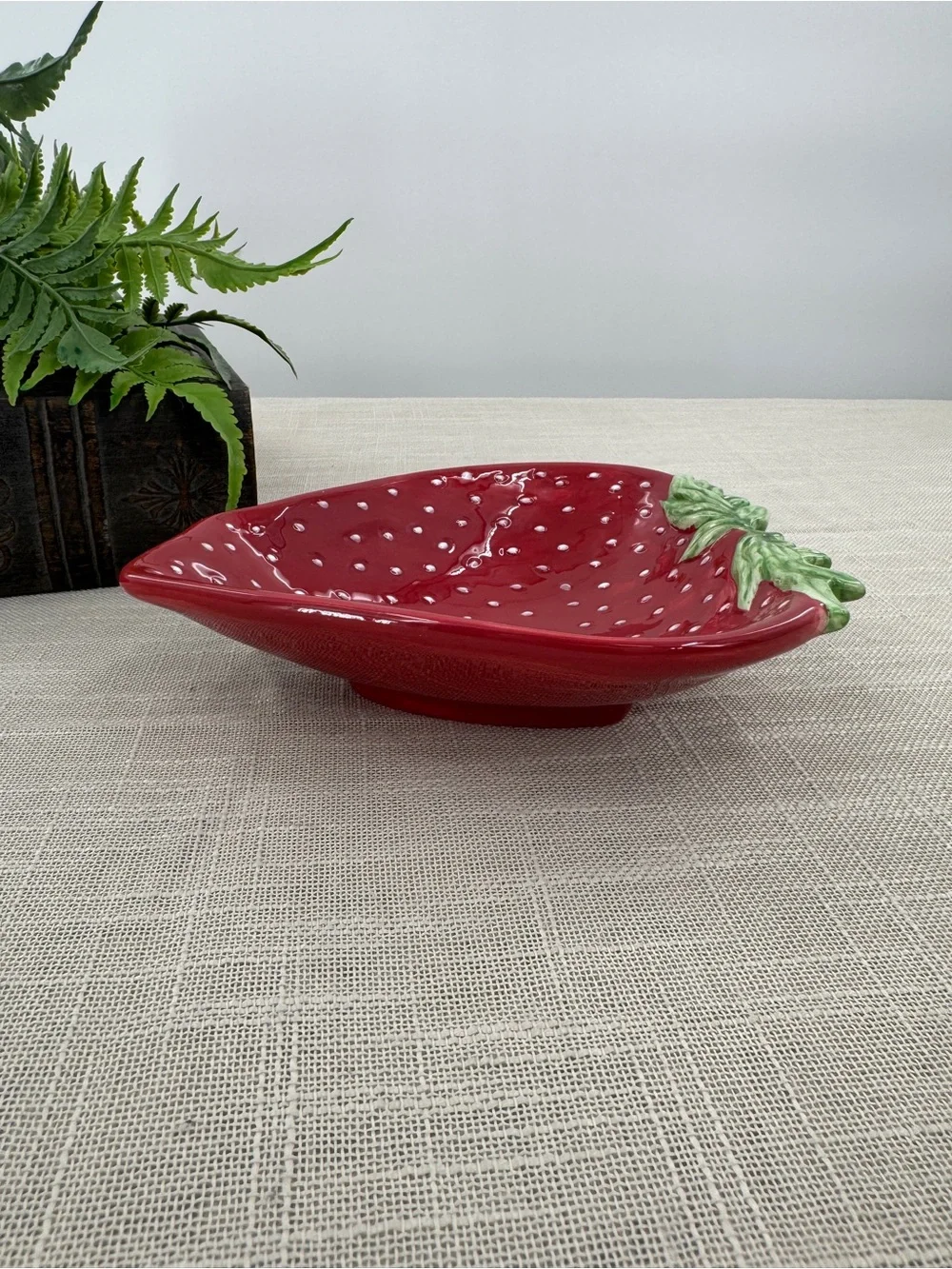 Strawberry Dish Cottagecore Decor  Trinket Jewelry Holder 🍓